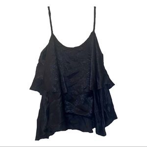 She+Sky Black Flowy Tank Top - SIZE SMALL